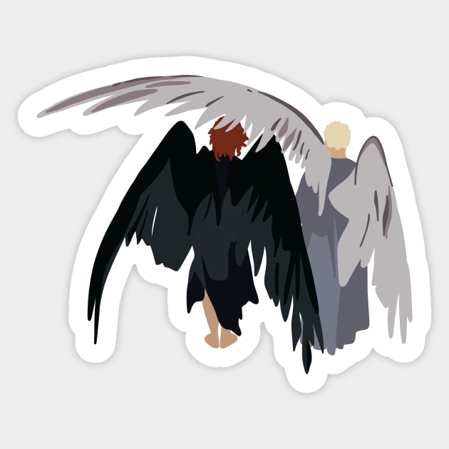 Minimal Good Omens 2 Sticker by Bleachie